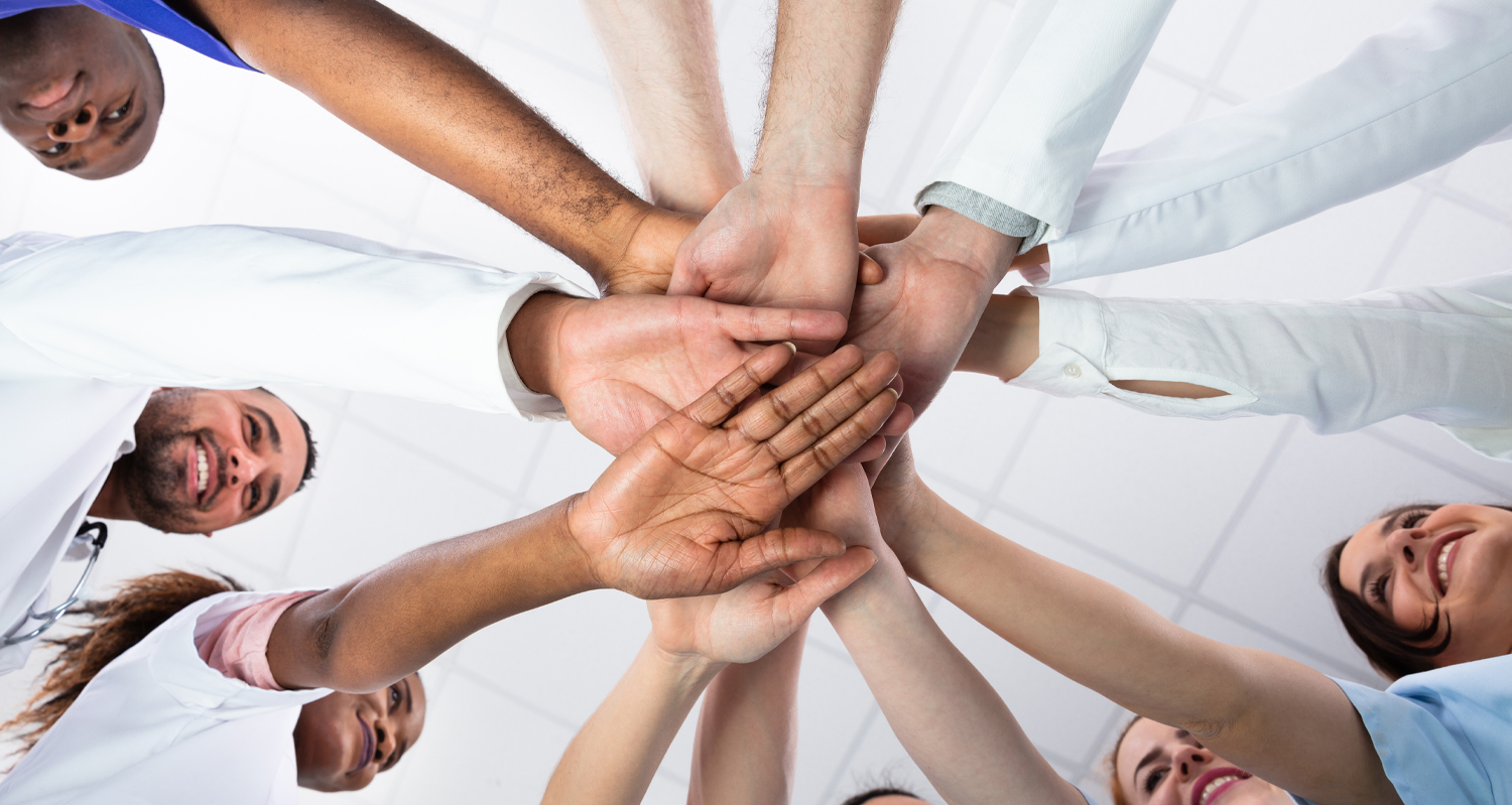 Staff Putting Hands In